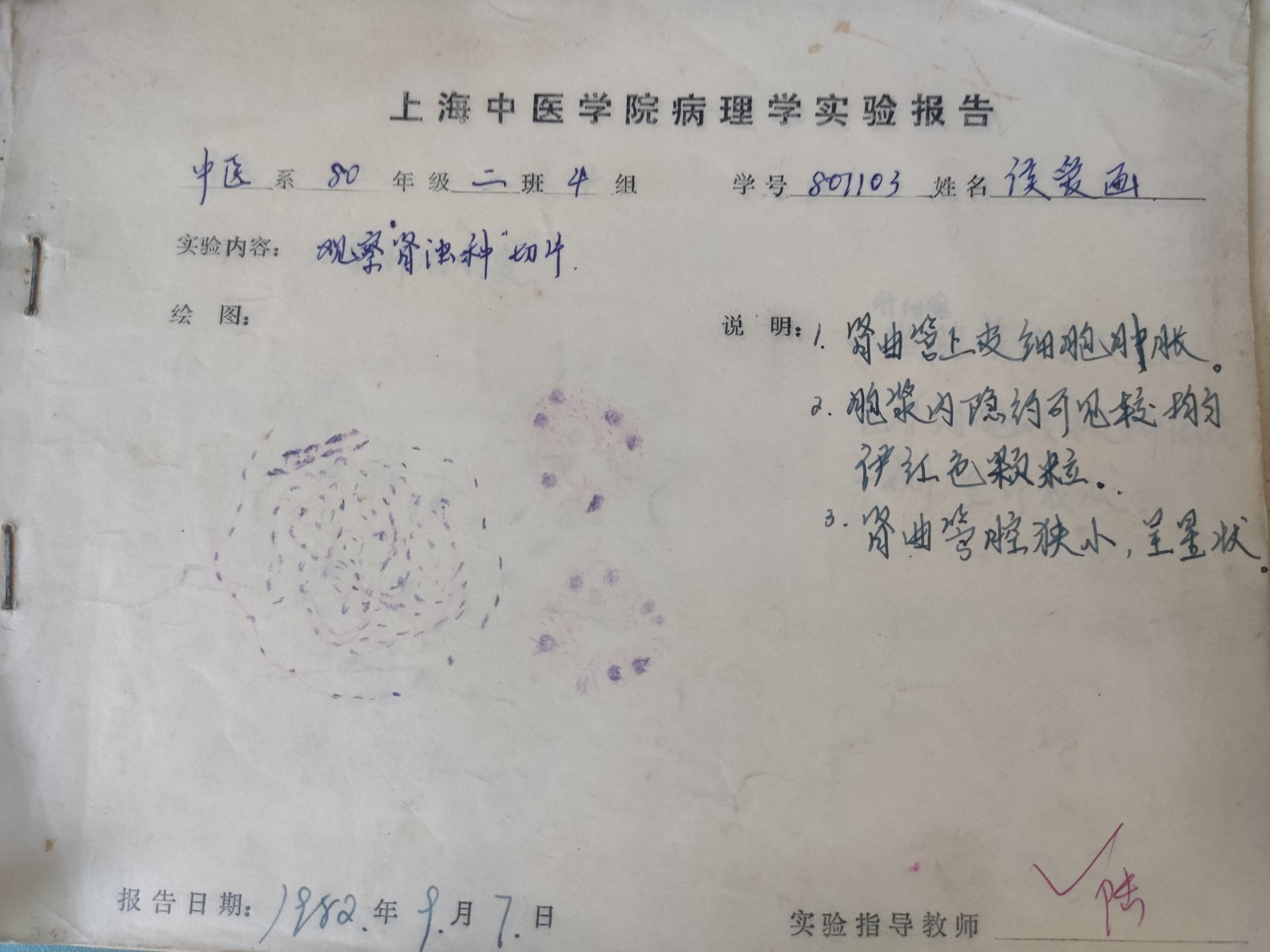 1982.09上海中醫學院病理筆記